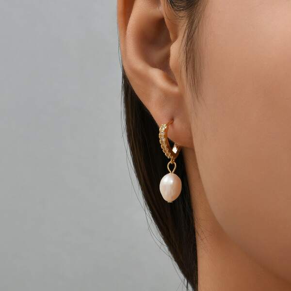 

18K Gold Plated Pearl Drop Earrings