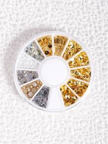 1 hộp móng tay trang trí họa tiết hình học - Nhiều màu - Xem 3