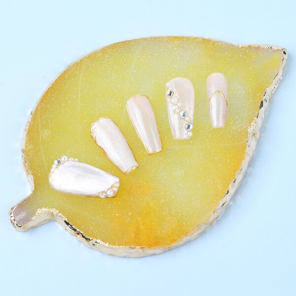 

1pc Resin Nail Art Palette, Yellow