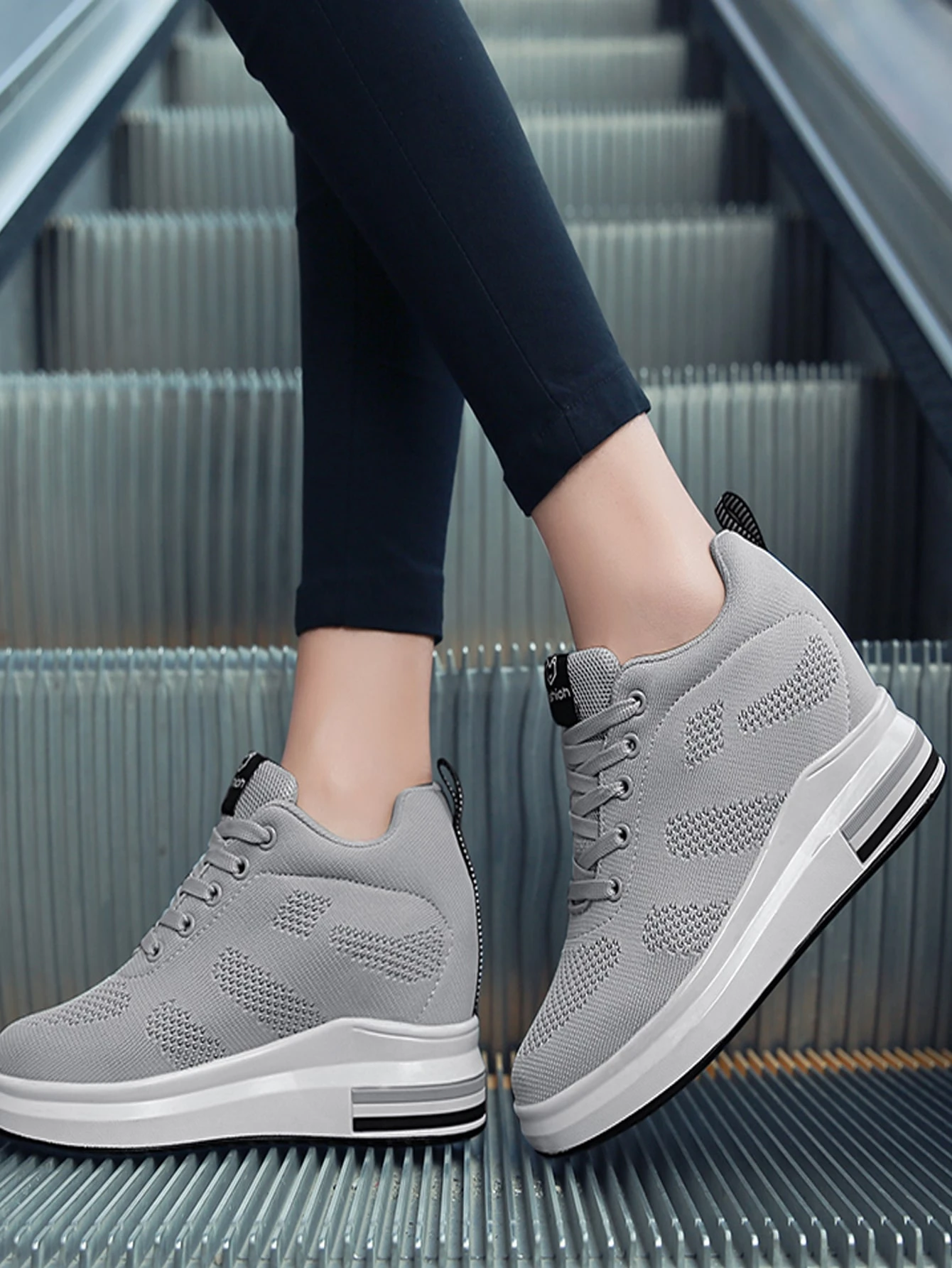 breathable wedge sneakers