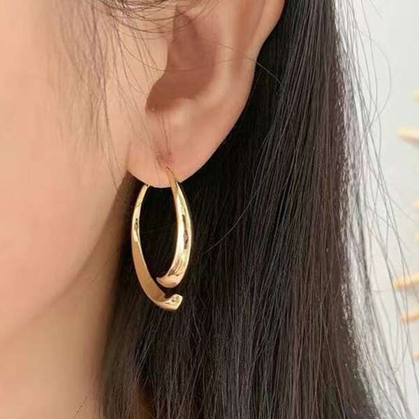 

Simple Earring Jackets, Gold