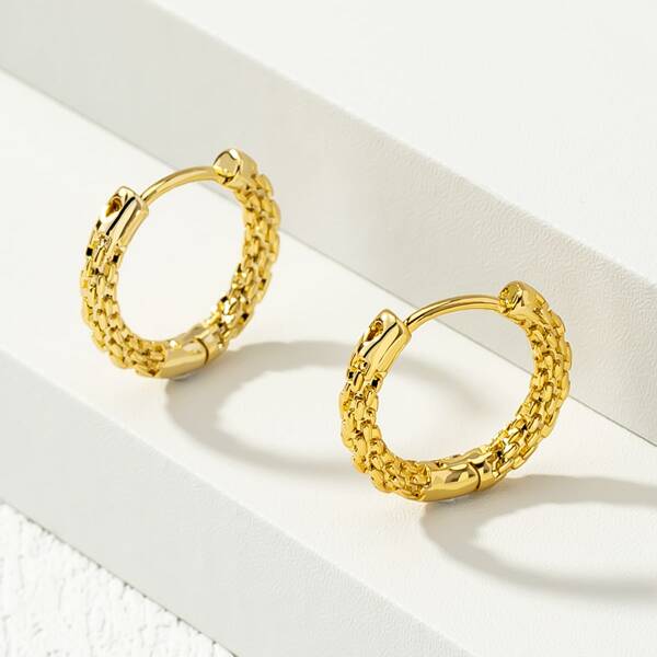 

14K Gold Plated Minimalist Hoop Earrings