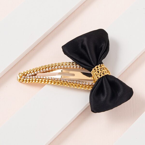 

Bow Decor Hair Clip, Black