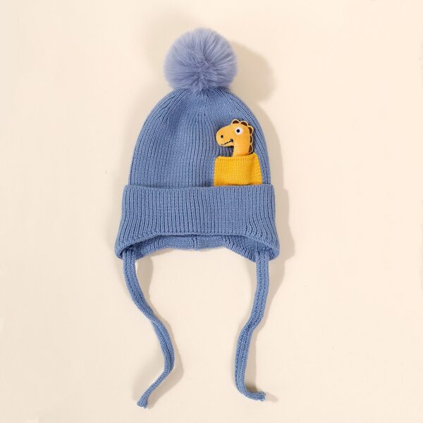

Toddler Boys Cartoon Giraffe Decor Beanie, Blue