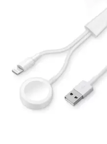 二合一充电器，兼容 和 Apple Phone - 白色 - 查看 1