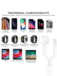 二合一充电器，兼容 和 Apple Phone - 白色 - 查看 6