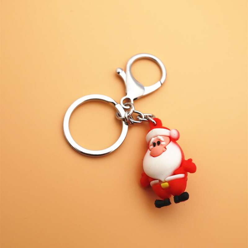 

1pc Random Christmas Decor Keychain, Silver