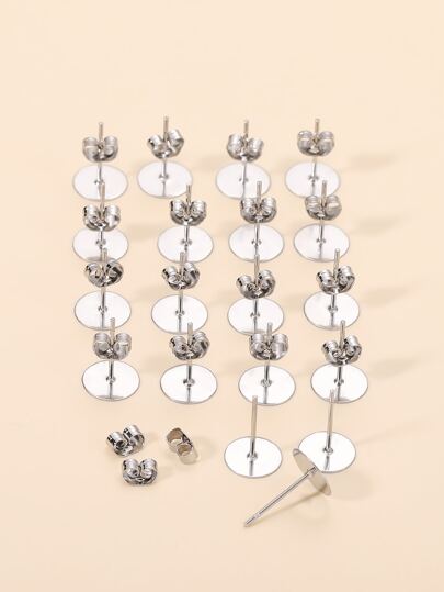 100入組8mm耳環底座和100入組耳環塞