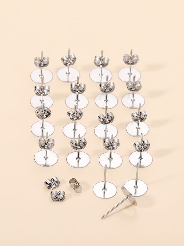 100入組8mm耳環底座和100入組耳環塞