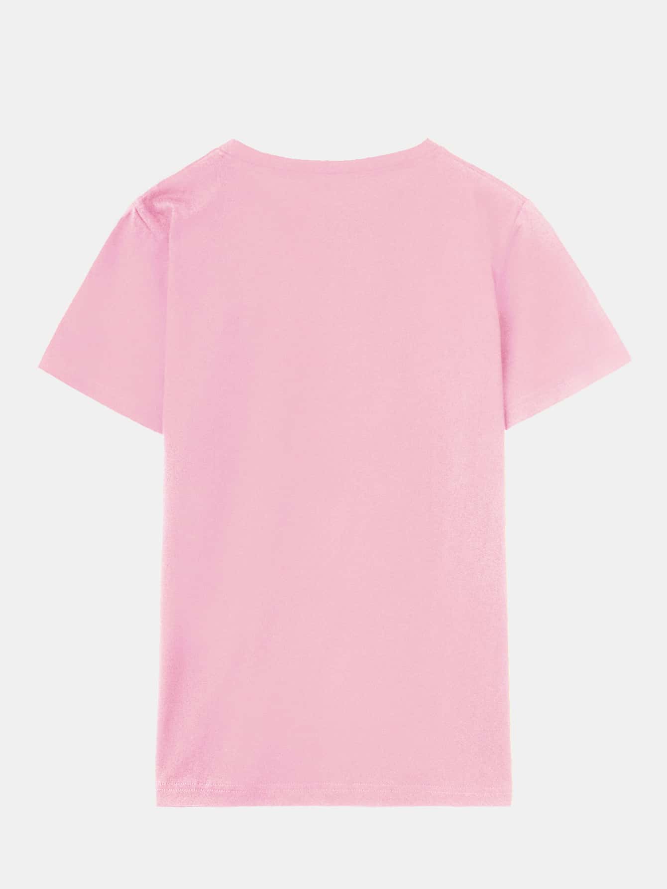 Nalnari Camiseta floral & con estampado de zorro - Rosa Pálido - Añade 2