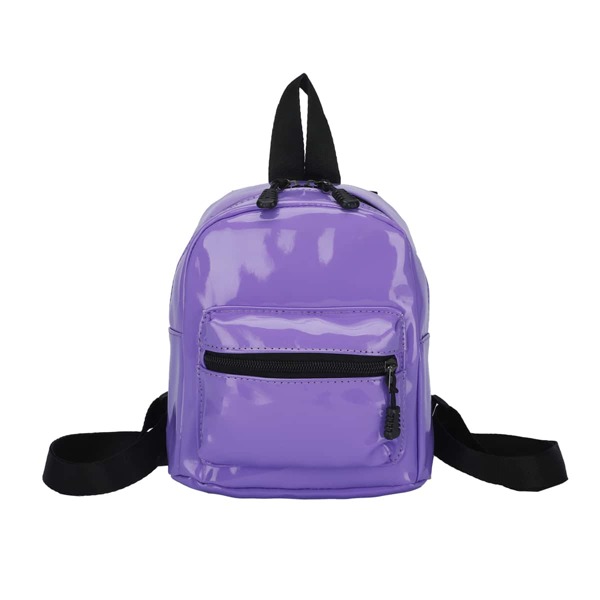 

Zip Detail Classic Backpack, Purple