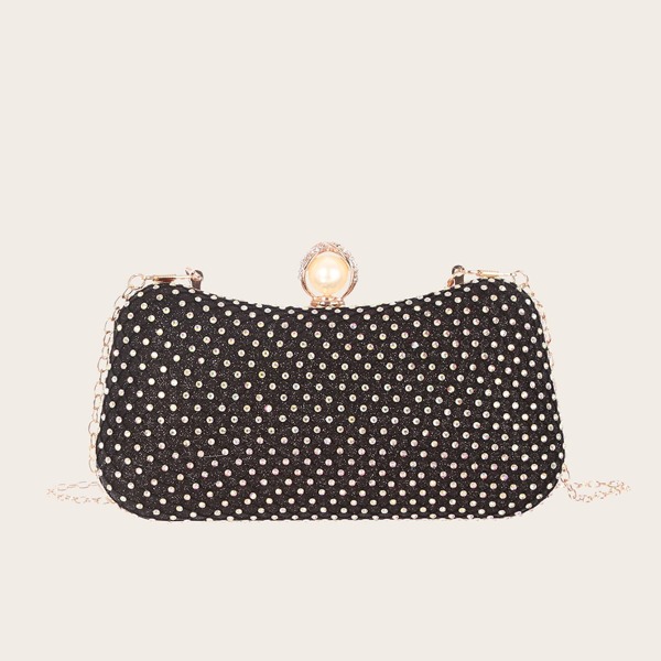 

Glitter Rhinestone Decor Box Bag, Multicolor