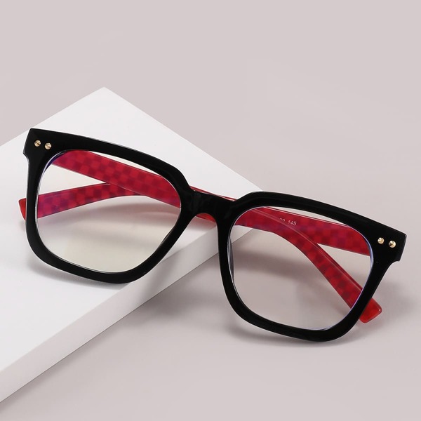 

Classic Frame Plaid Eyeglasses
