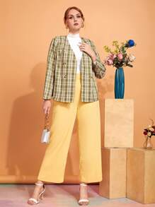 Modelyn Cazadora de tartán con botones - Multicolor - Ver 1