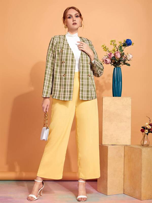 Modelyn Cazadora de tartán con botones