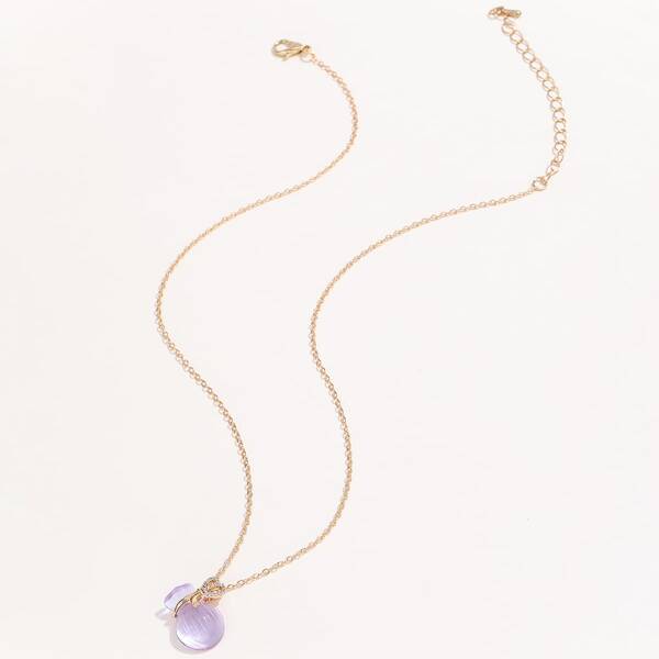 

Zircon Decor Necklace, Gold