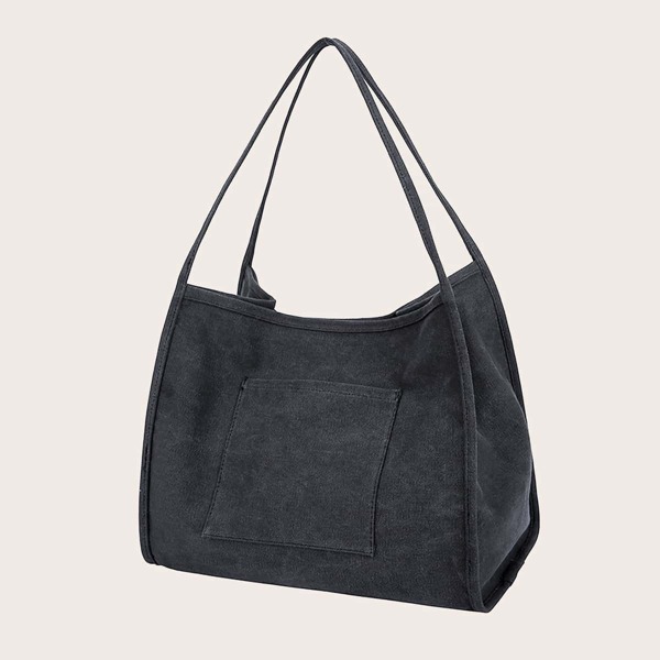 

Minimalist Shoulder Tote Bag, Black