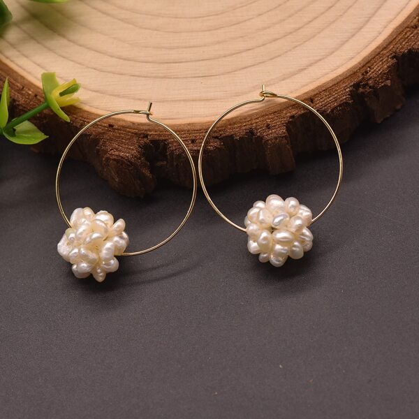 

Pearl Decor Earrings, White