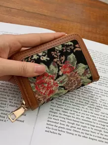 Large Floral Pattern Small Wallet Multi-Card Card Organizer For Storage Cards Lightweight Portable Card ID Card White-Collar Workers For Female For Holiday For Anniversary For Birthday Gift Gift Accessories Gift Hibiscus Card Holder Card Holder Wallet Business Card Holder Credit Card Holder Card Holder Women For Women Wallet Mini Wallet Purse Wallet Card Wallet