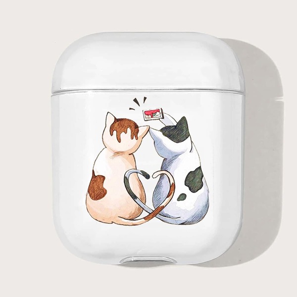 

Cat Pattern Case For AirPods, Clear