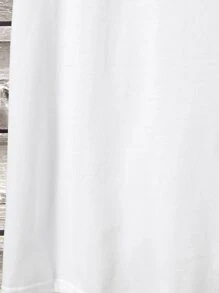Manfinity Hombres Camiseta de onda con con estampado de letra japonesa - Blanco - Ver 4