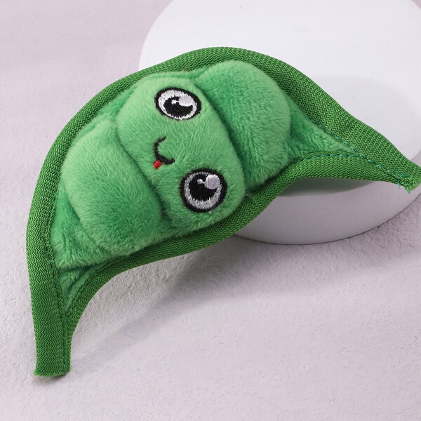 

1pc Pea Shaped Cat Teaser Toy, Green