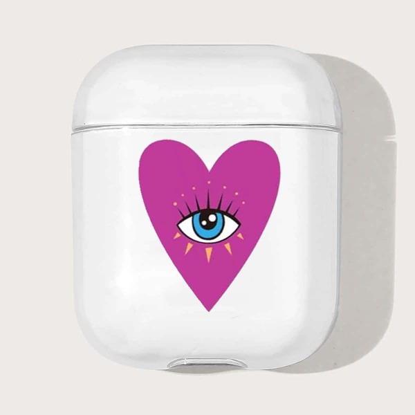 

Чехол для Airpods с узором глаз, Прозрачный