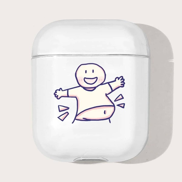 

Cartoon Graphic Case For AirPods, Clear