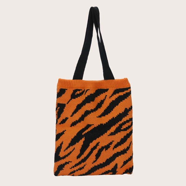 

Leopard Graphic Shopper Bag, Multicolor