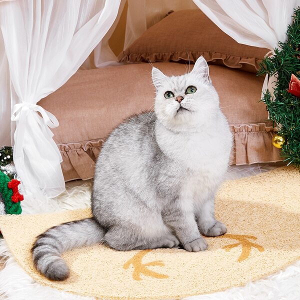 

1pc Christmas Cat Litter Mat, Multicolor