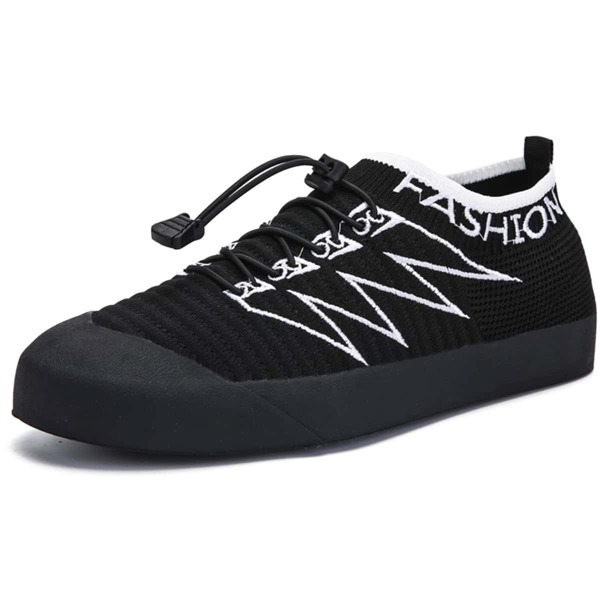 

Men Letter Graphic Drawstring Sneakers, Black