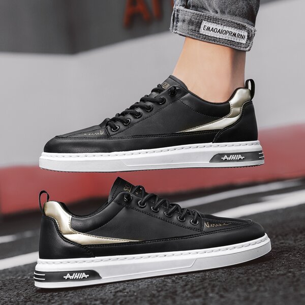 

Men Lace-up Front Low Top Dress Shoes, Black