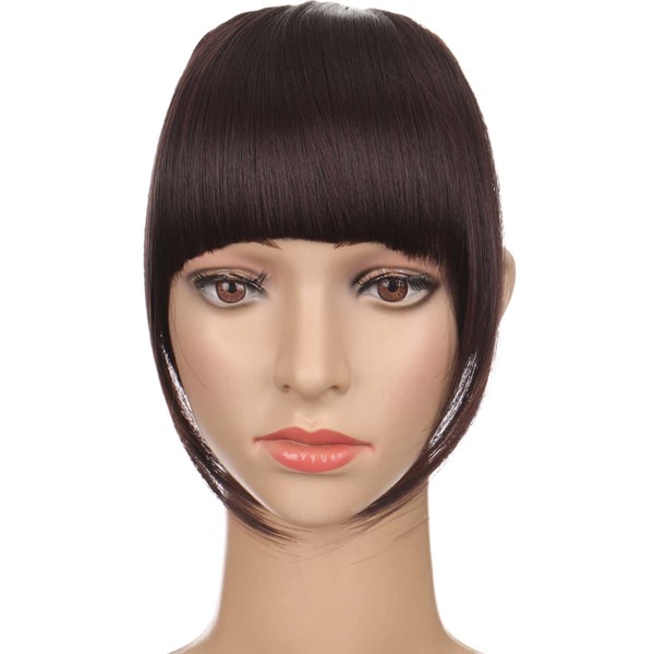 

Clip In Front Bangs With Sideburns, Brown