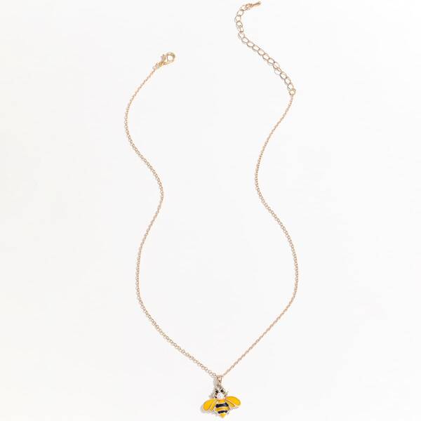 

Bee Pendant Necklace, Yellow