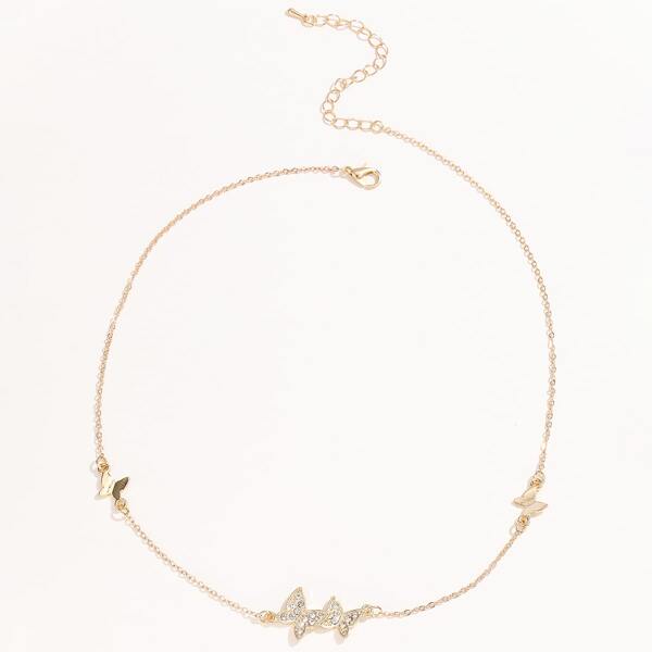 

Butterfly Decor Necklace, Gold