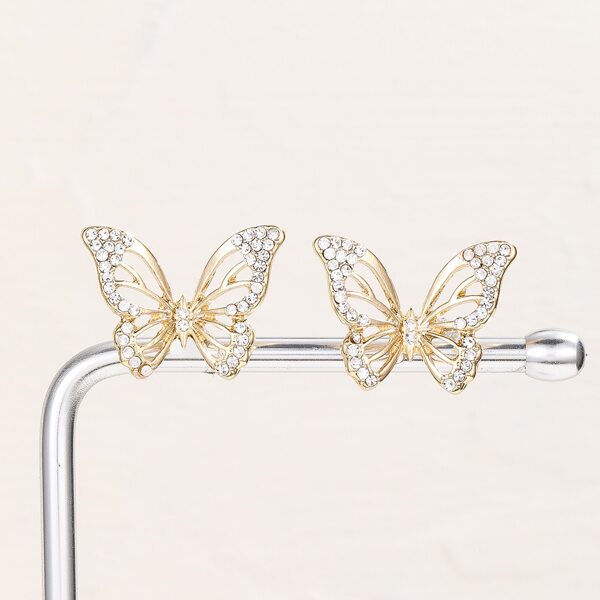 

Butterfly Design Earrings, Gold