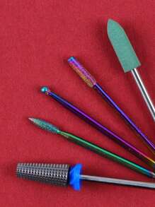 5入組鎢鋼拋光器帶彩色拋光頭適合女士和女孩