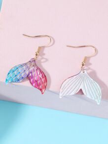 女孩魚尾耳墜 - 彩色 - 查看 2