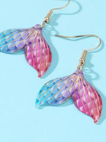 女孩魚尾耳墜 - 彩色 - 查看 3