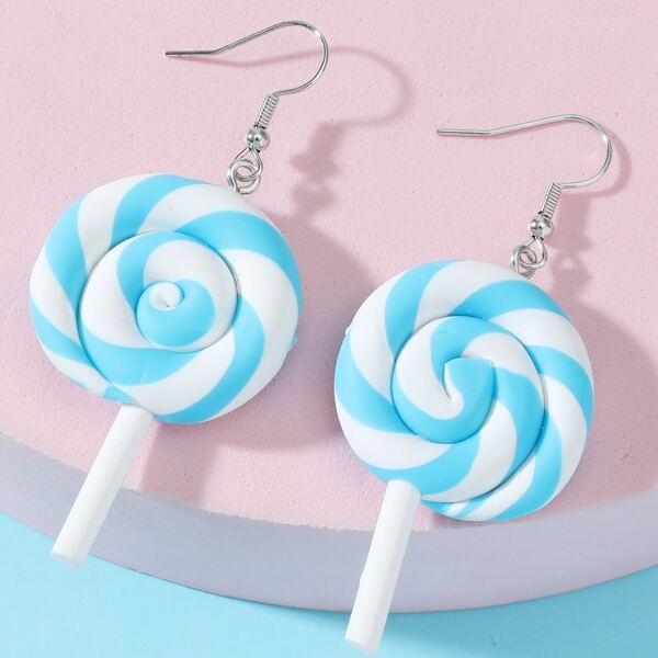 

Girls Lollipop Drop Earrings, Blue
