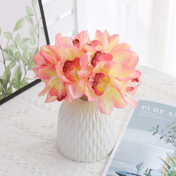 

6pcs Artificial Flower, Pink