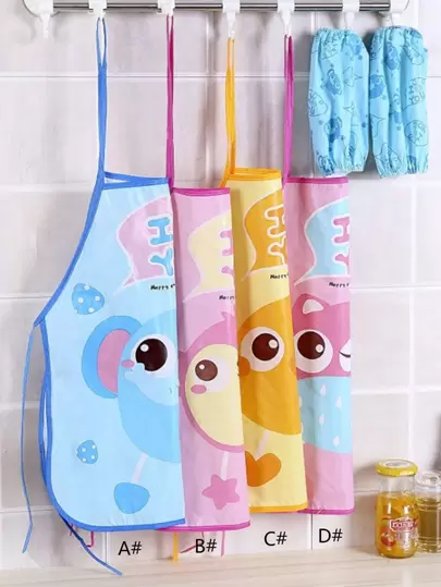 1 套防水围裙和袖子套装，用于防污和防喷漆、进餐和烹饪、厨房、浴室、家居、家居用品