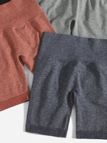 Easithlete 4pcs Sports Biker Shorts Stretchy Shorts - Multicolor - View 4