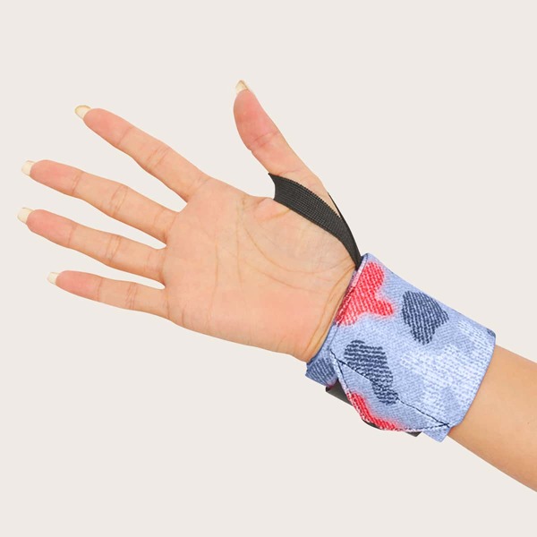 

Geometric Pattern Sports Wrist Brace, Blue