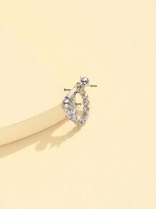 1pc Cubic Zirconia Decor Earring