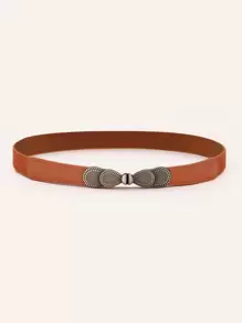 Cinturón corsé con hebilla metálica - Marrón - Ver 1