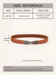 Cinturón corsé con hebilla metálica - Marrón - Ver 2