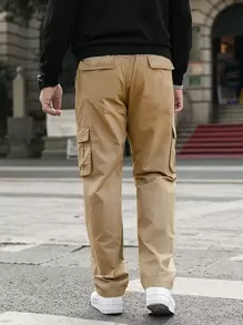 Manfinity Men Letter Patched Cargo Pants