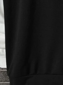 Manfinity Áo nỉ Nam Dây kéo Khối Màu Con số Sẵn sàng - màu đen - Xem 5