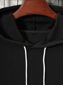 Manfinity Áo nỉ Nam Dây kéo Khối Màu Con số Sẵn sàng - màu đen - Xem 6